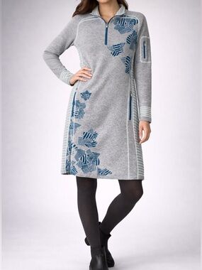 Title Nine Super Power 1/4 Zip Merino Wool Blend Dress Sz Medium